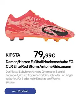 Decathlon Kipsta damen/herren fußball nockenschuhe fg clr elite red storm antoine griezmann Angebot