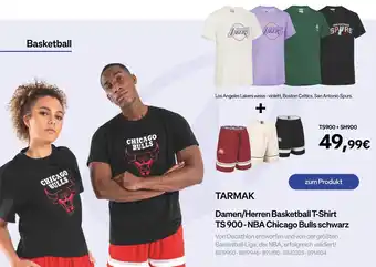 Decathlon Tarmak damen/herren basketball t-shirt ts 900 - nba chicago bulls schwarz Angebot