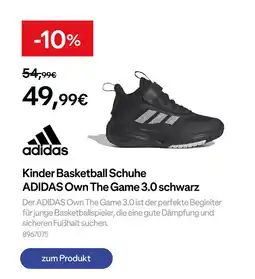Decathlon Adidas kinder basketball schuhe adidas own the game 3.0 schwarz Angebot