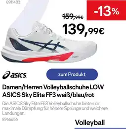 Decathlon Asics damen/herren volleyballschuhe low asics sky elite ff3 weiß/blau/rot Angebot