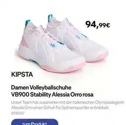 Decathlon Kipsta damen volleyballschuhe vb900 stability alessia orro rosa Angebot