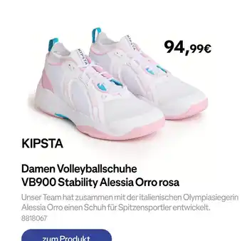 Decathlon Kipsta damen volleyballschuhe vb900 stability alessia orro rosa Angebot