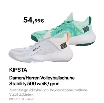 Decathlon Kipsta damen volleyballschuhe stability 500 Angebot