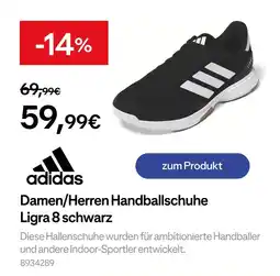 Decathlon Adidas damen/herren handballschuhe ligra 8 schwarz Angebot