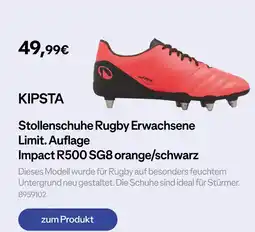 Decathlon Kipsta stollenschuhe rugby erwachsene limit. auflage impact r500 sg8 orange/schwarz Angebot