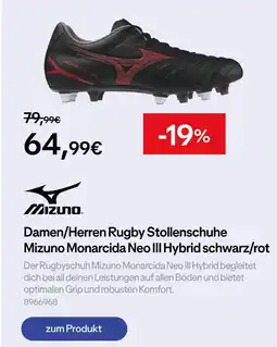 Decathlon Mizuno damen/herren rugby stollenschuhe mizuno monarcida neo iii hybrid schwarz/rot Angebot