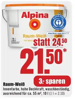 B1 Discount Baumarkt Alpina Raum-Weiß Angebot