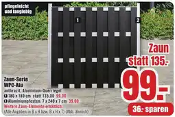 B1 Discount Baumarkt Zaun-Serie WPC-Alu Angebot