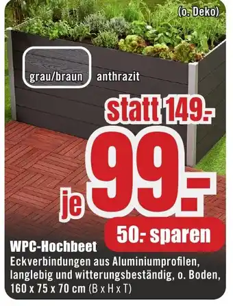 B1 Discount Baumarkt WPC-Hochbeet Angebot