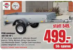B1 Discount Baumarkt PKW-Anhänger Angebot