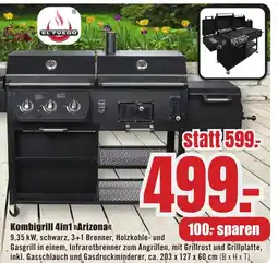 B1 Discount Baumarkt EL FUEGO Kombigrill 4in1 >>Arizona<< Angebot
