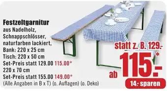 B1 Discount Baumarkt Festzeltgarnitur Angebot