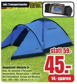 B1 Discount Baumarkt HIGH PEAK Kuppelzelt "Ontario 3" Angebot