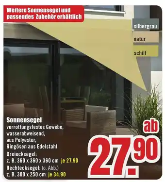 B1 Discount Baumarkt Sonnensegel Angebot