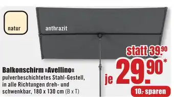 B1 Discount Baumarkt Balkonschirm >>Avellino<< Angebot
