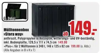B1 Discount Baumarkt Mülltonnenbox >>Stora way" Angebot