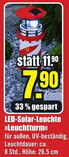 B1 Discount Baumarkt LED-Solar-Leuchte >>Leuchtturm<< Angebot