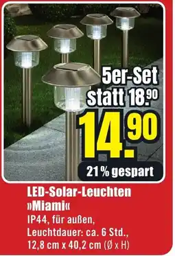 B1 Discount Baumarkt LED-Solar-Leuchten "Miami" Angebot
