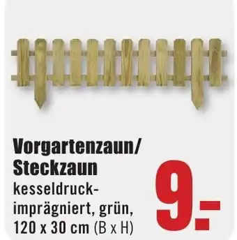 B1 Discount Baumarkt Vorgartenzaun/ Steckzaun Angebot