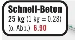 B1 Discount Baumarkt Schnell-Beton Angebot