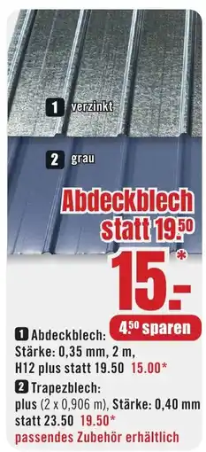 B1 Discount Baumarkt Abdeckblech Angebot