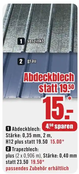 B1 Discount Baumarkt Abdeckblech Angebot