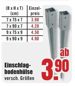 B1 Discount Baumarkt Einschlagbodenhülse Angebot