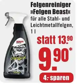 B1 Discount Baumarkt SOMAX Felgenreiniger >>Felgen Beast<< Angebot