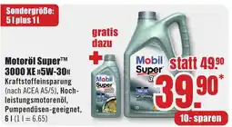 B1 Discount Baumarkt Mobil Super Motoröl Supe 3000 XE "5W-30" Angebot