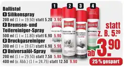 B1 Discount Baumarkt Ballistol Silikonspray Angebot