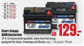 B1 Discount Baumarkt BIG Start-Stopp- AGM Batterien Angebot