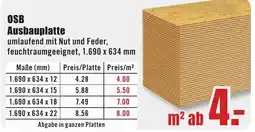 B1 Discount Baumarkt OSB Ausbauplatte Angebot