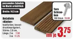 B1 Discount Baumarkt Holzdiele "Kiefer" Angebot