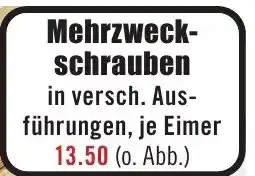 B1 Discount Baumarkt Mehrzweckschrauben Angebot