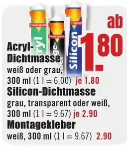 B1 Discount Baumarkt Acryl- Dichtmasse Angebot