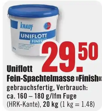 B1 Discount Baumarkt KNAUF Fein-Spachtelmasse >>Finish<< Angebot