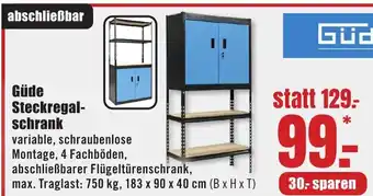 B1 Discount Baumarkt Güde Steckregalschrank Angebot