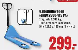B1 Discount Baumarkt Güde Gabelhubwagen >>GHW 2500-115 PA<< Angebot