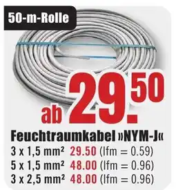 B1 Discount Baumarkt Feuchtraumkabel "NYM-J" Angebot
