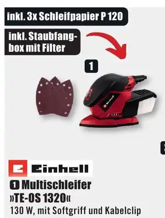 B1 Discount Baumarkt Einhell Multischleifer "TE-0S 1320" Angebot