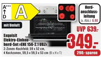 B1 Discount Baumarkt Exquisit Elektro-Einbau- herd-Set »EHE 156-2.1 UBZ<< Angebot
