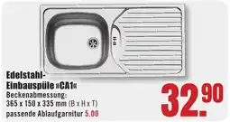 B1 Discount Baumarkt Edelstahl- Einbauspüle "CA1" Angebot