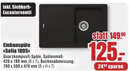 B1 Discount Baumarkt Einbauspüle >>Sofia 100S<< Angebot