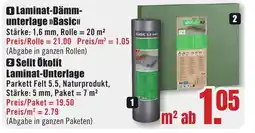 B1 Discount Baumarkt 1 Laminat-Dämmunterlage >>Basic<< Angebot
