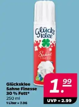 NETTO Glücksklee Sahne Finesse 30% Fett Angebot