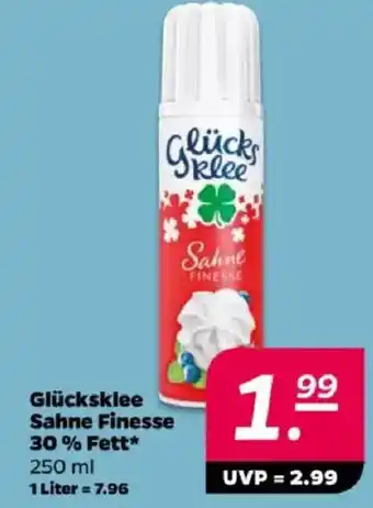 NETTO Glücksklee Sahne Finesse 30% Fett Angebot