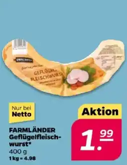 NETTO FARMLÄNDER Geflügelfleischwurst Angebot