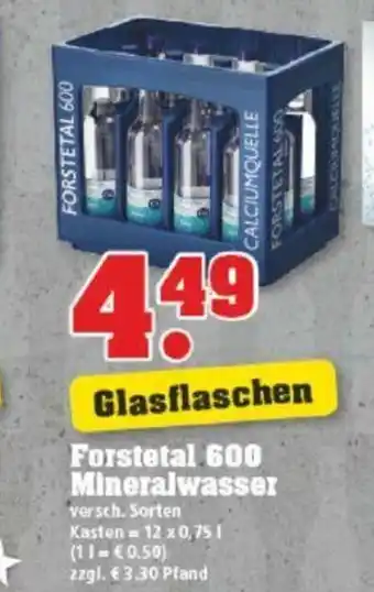 trinkgut Forstetal 600 Mineralwasser Angebot