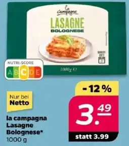 NETTO la campagna Lasagne Bolognese Angebot