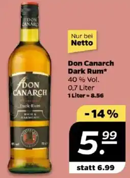 NETTO Don Canarch Dark Rum Angebot